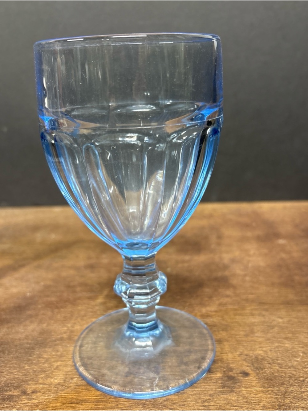 Blue Vintage-Style Goblet Glass - Unbranded